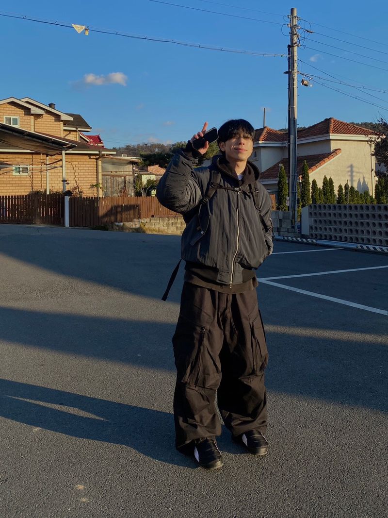 Double Zip Wing Cargo Balloon Pants 2C