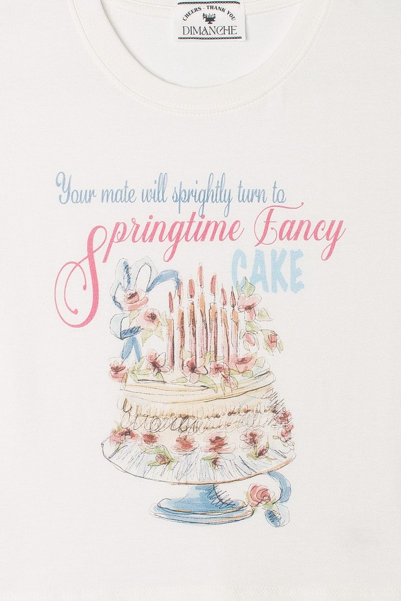 DIMANCHE CAKE CROP T-SHIRT