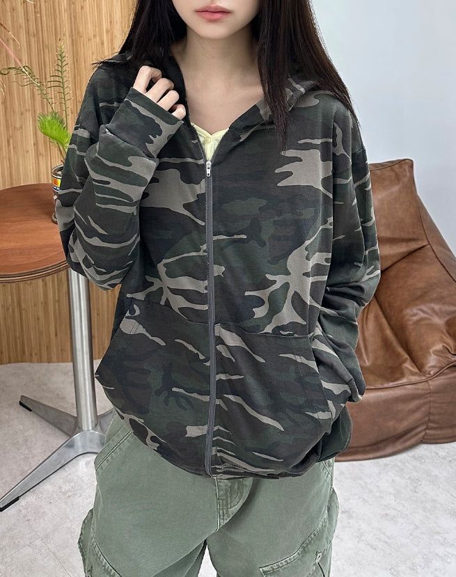 Ferren Camo Light Hood Zip-Up