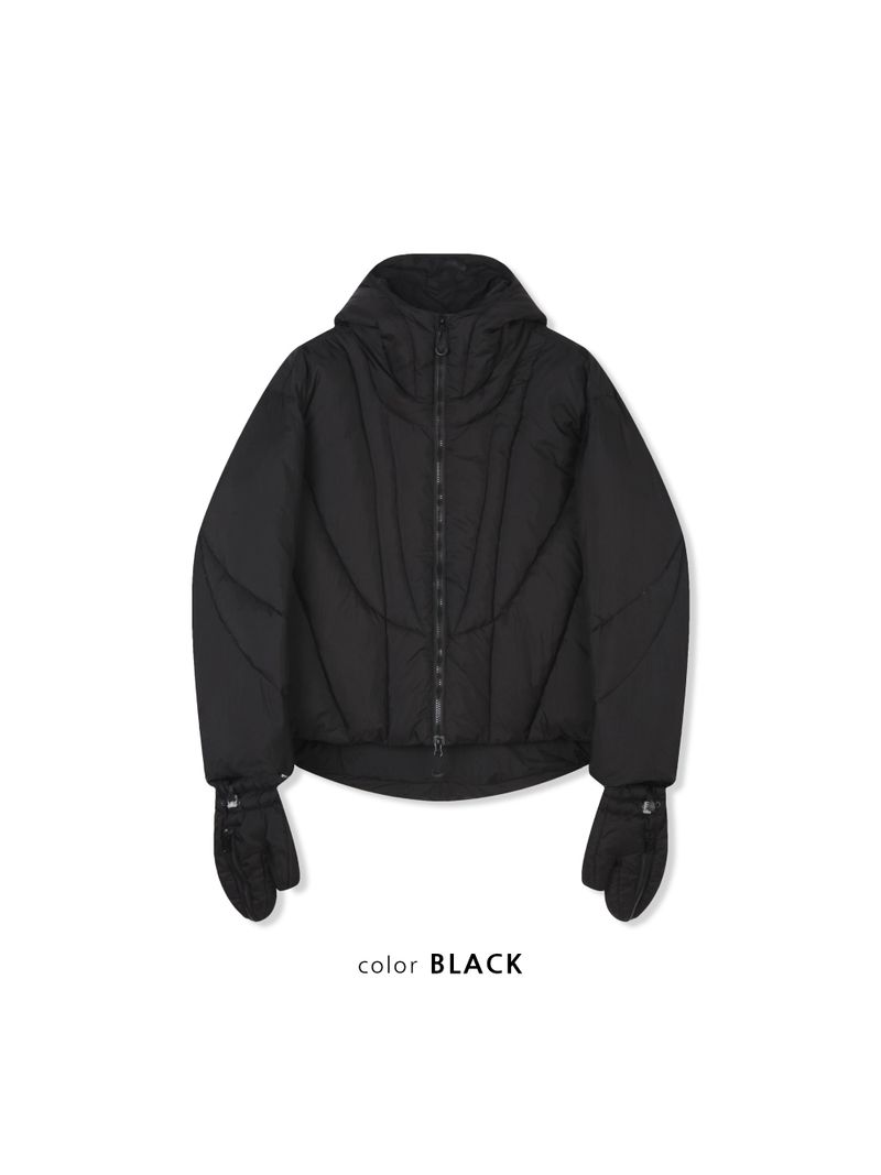 Winter Glove-Hood Puffer Jacket (3 Colors)