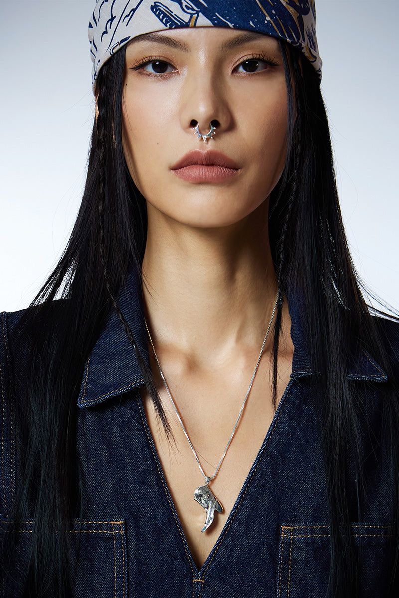Western Boots Pendant Necklace