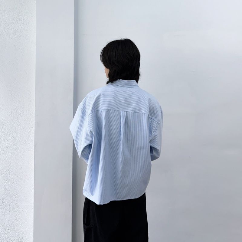 Daily Short-Length Stripe Shirt