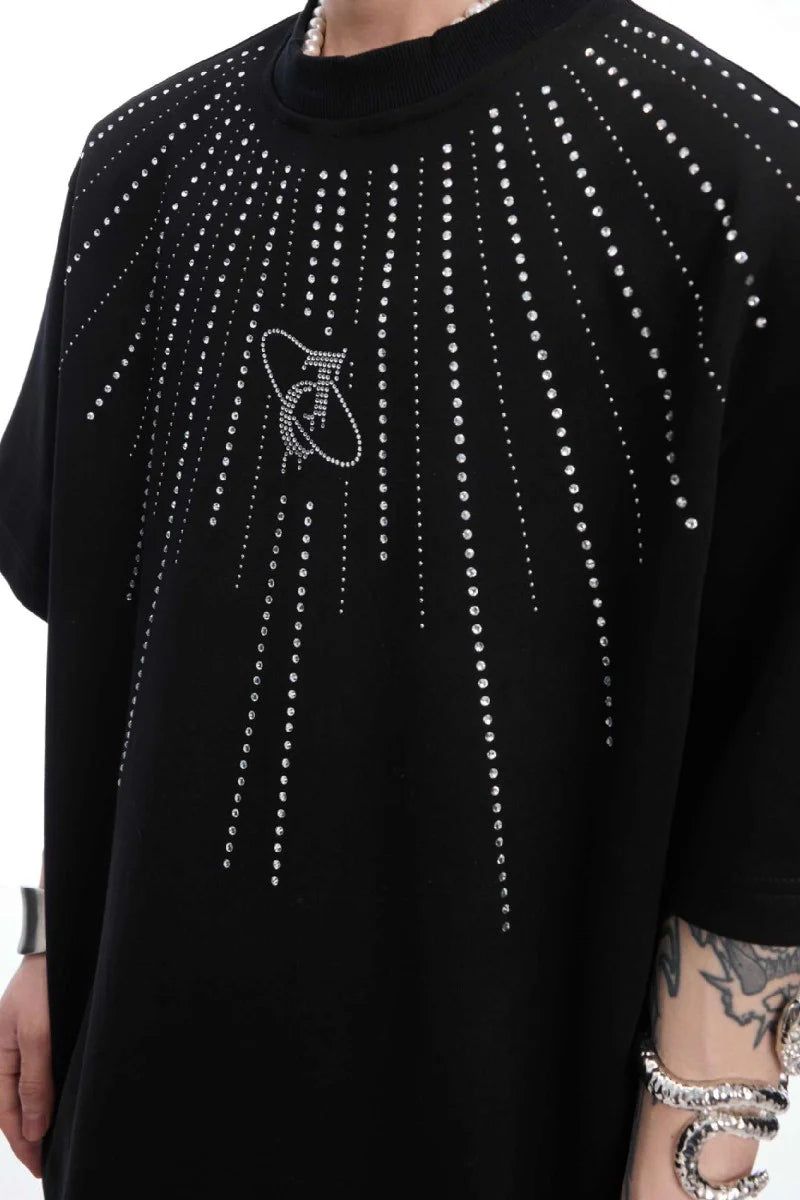 Allover Rhinestone Graphic Tee