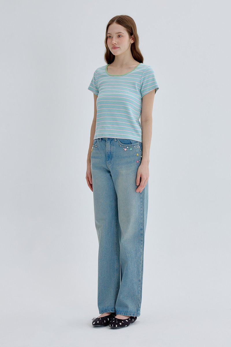 Stripe T-shirt [Green]