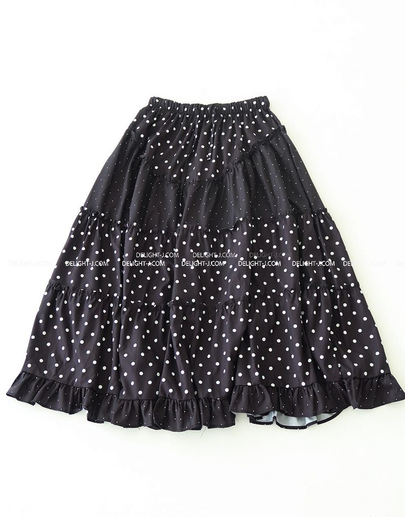 Dot Dot Dot Cancan Long Skirt