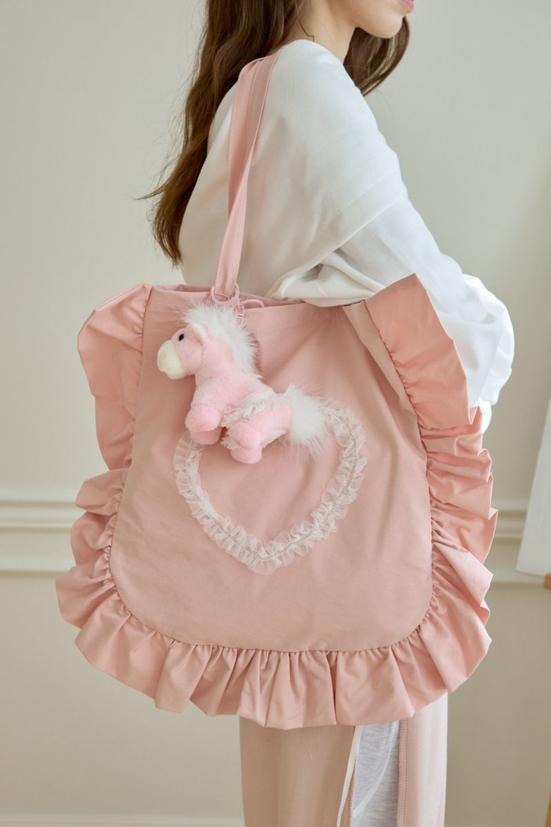 PINK PINEAPPLE(ピンクパイナップル)の「LOVE LETTER FRILL SHOULDER BAG(Bags)」