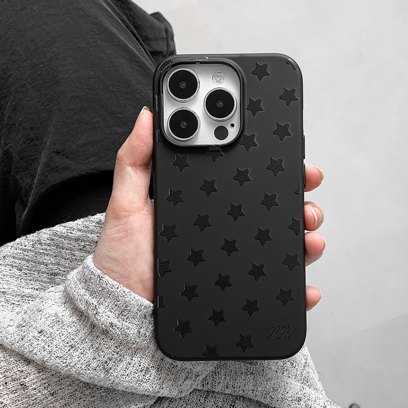 [MADE] black star pattern case