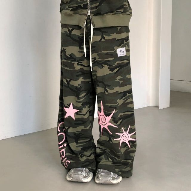 COIRIS（コイリス）の「GRIME SET-UP CAMO WIDE BANDING PANTS UNISEX（Pants）」