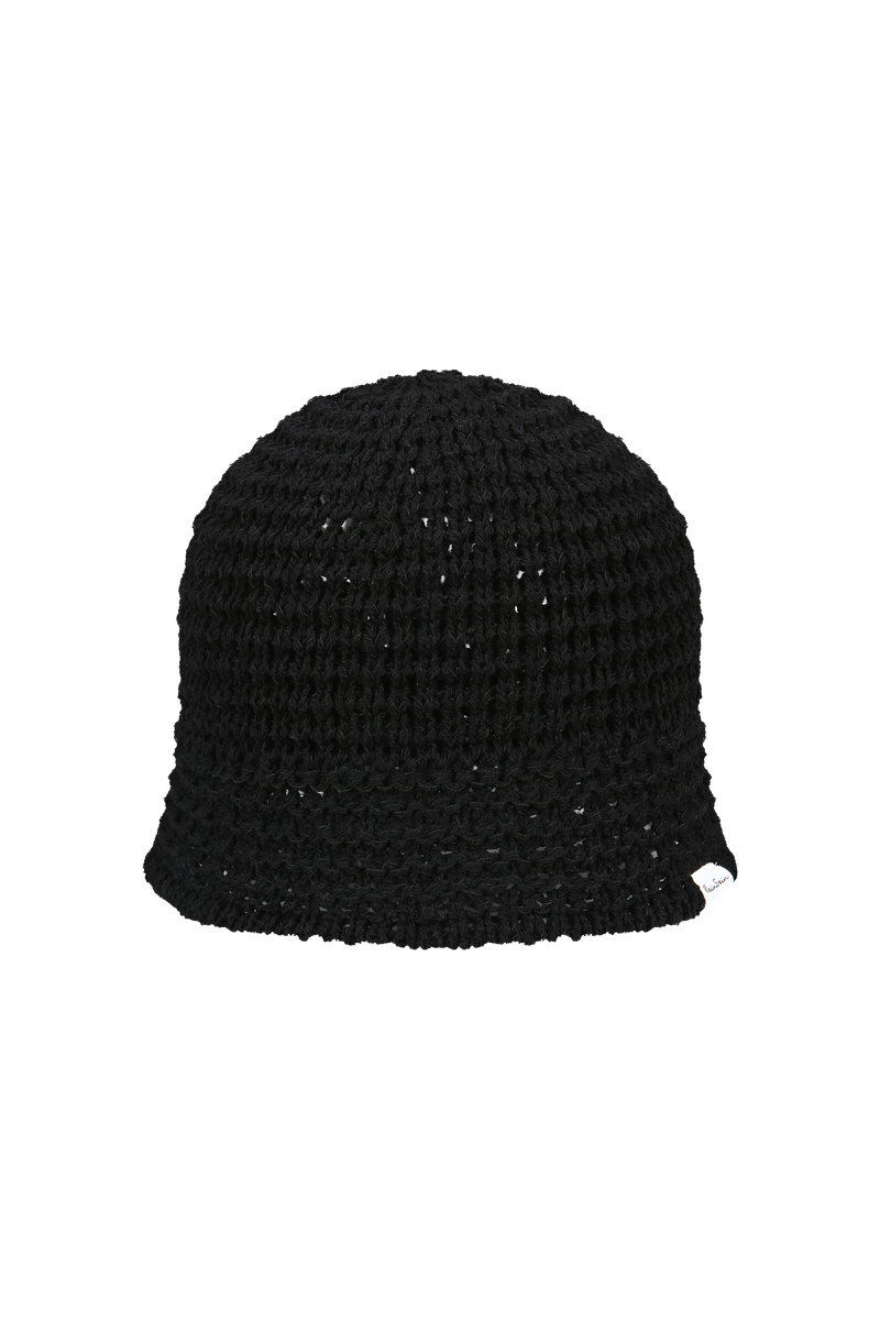 Light knit bucket hat black