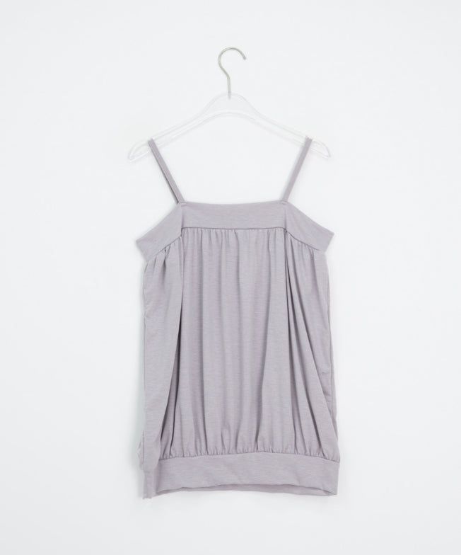 Micelle button balloon layered strap sleeveless