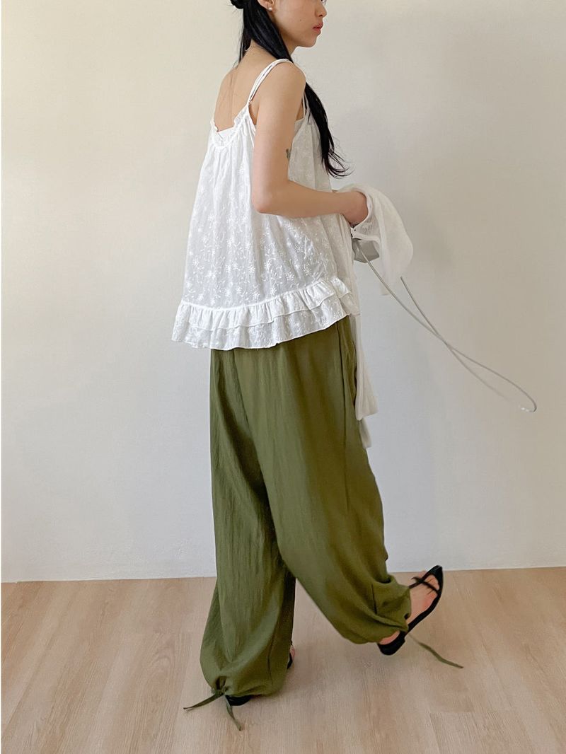 Jacquard Cotton Flare Bustier