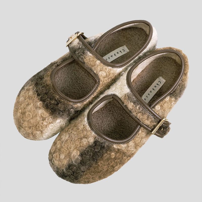 CHUBASCO MARYJANE BESO CB2483 CHECK BROWN