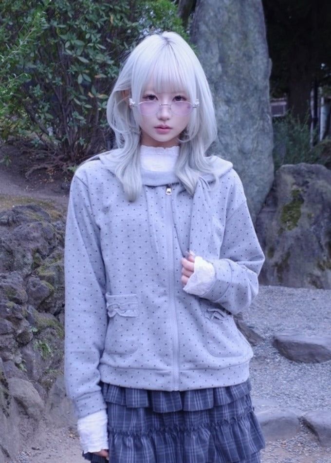 myorang（ミョラン）の「Dot tie zip-up (2color)（Tops）」