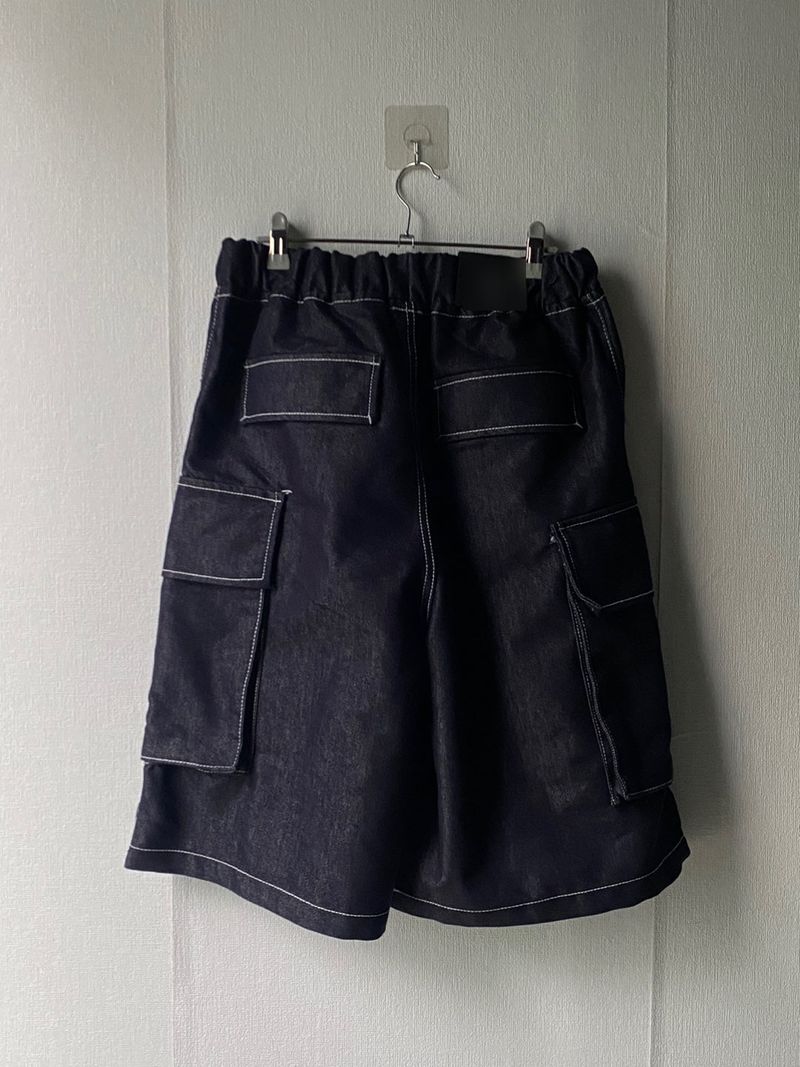 Stitch Bermuda Cargo Denim