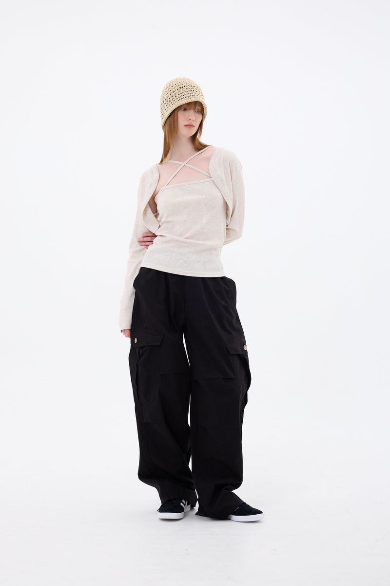 LUNA WIDE PANTS / BLACK