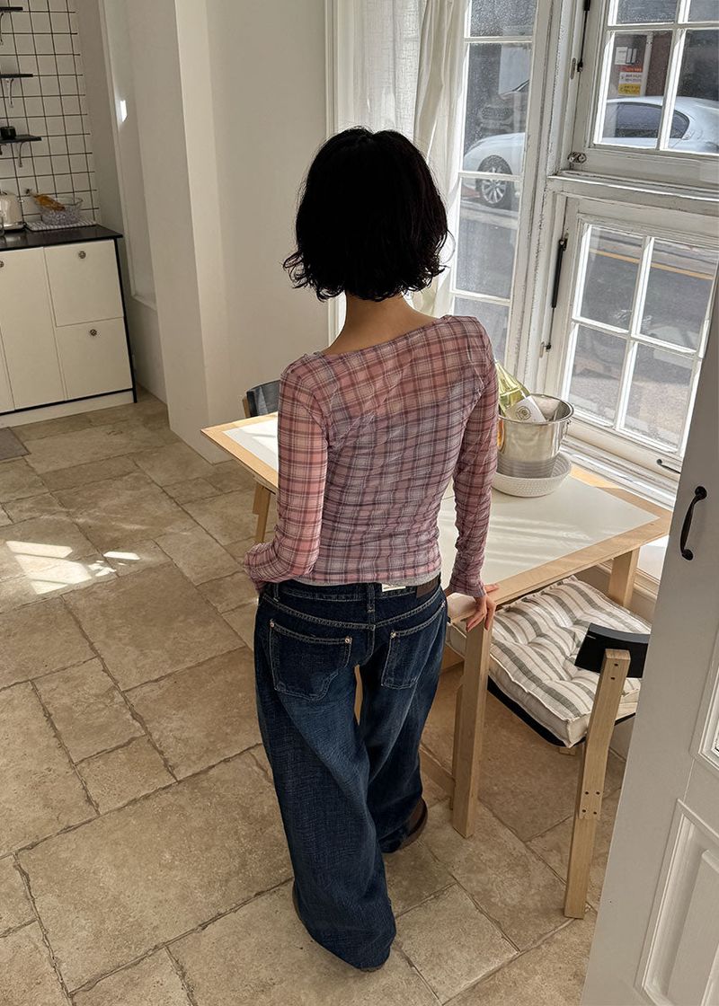 INDIGO LOW DENIM PANTS