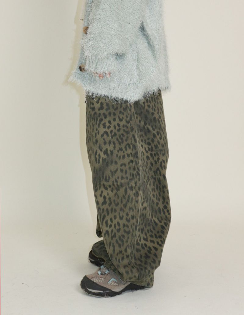 (Leopard Item) Kiya leopard printed balloon-fit wide pants