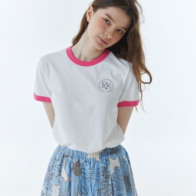 RVS Ringer T-Shirt Pink
