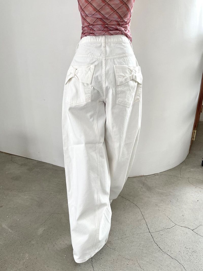 Seow(ソウ)の「1463. Back ribbon wide cotton pt (2color)(Pants)」