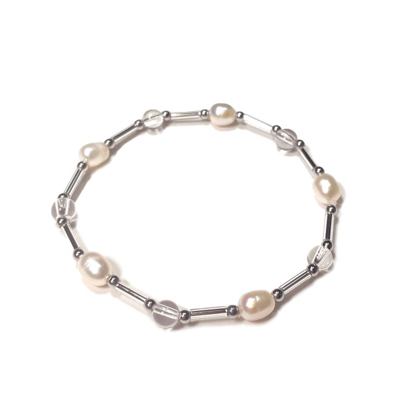 Kichikichiyaya(キチキチヤヤ)の「Kichikichiyaya Bracelet 001 Pearl Crystal(Accessories)」