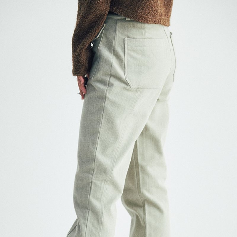Pocket Slub Pants (Light beige)