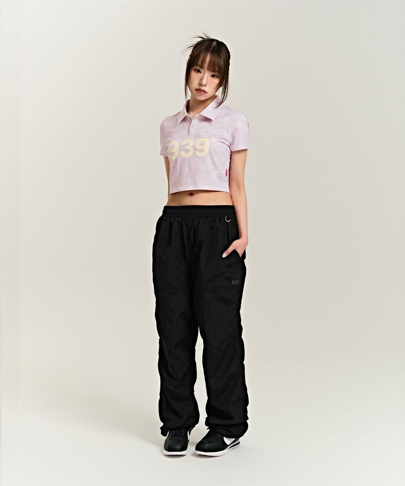 939 LOGO COLLAR CROP TOP (PINK/CAMO)