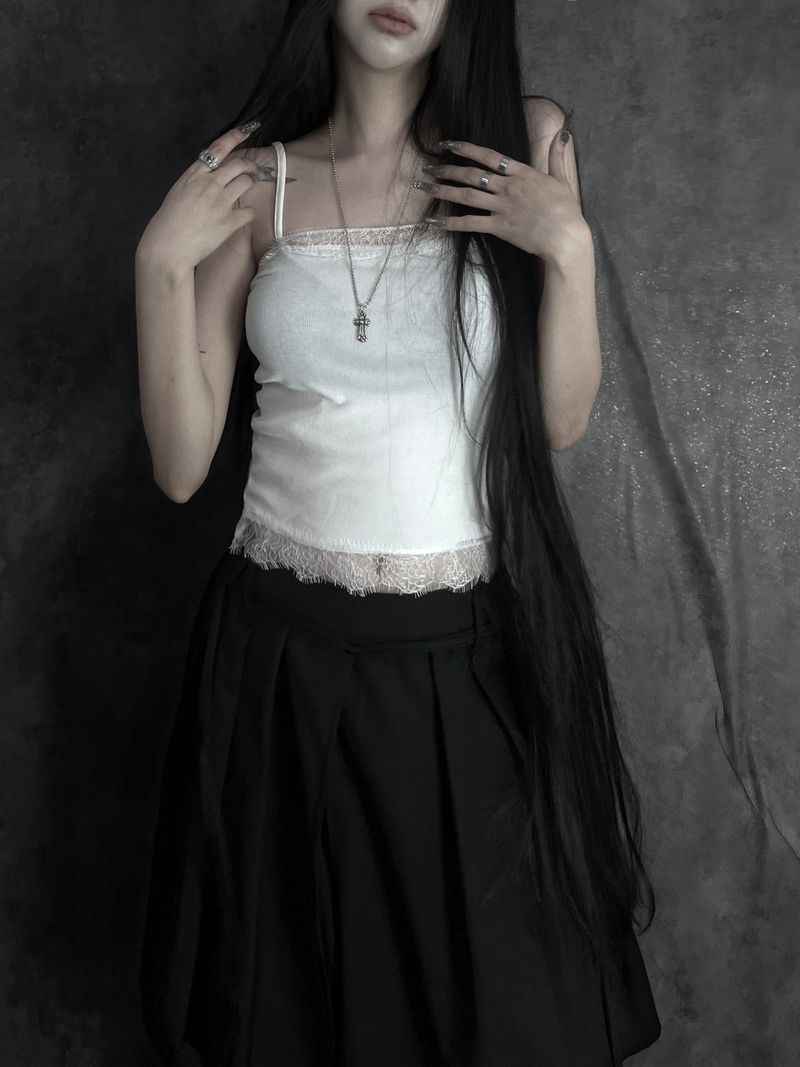 gloy lace sleeveless (2color)
