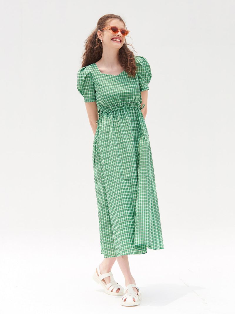 JOLIE PUFF SLEEVES ONEPIECE_GREEN