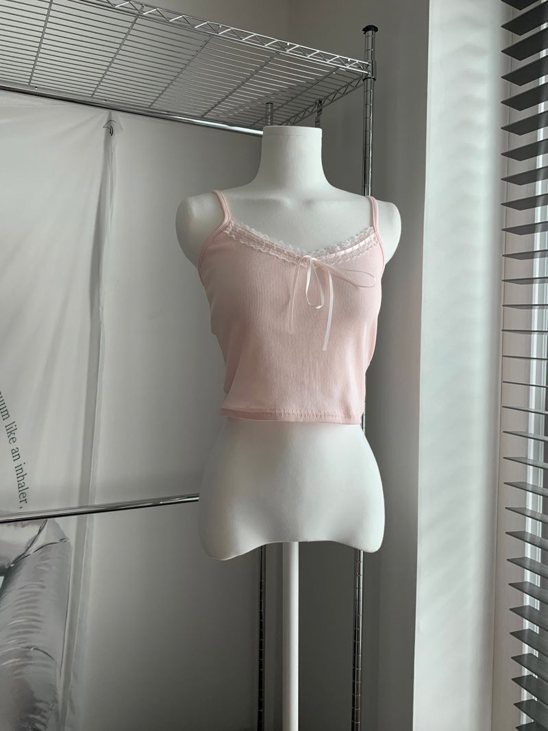 Ribbon lace sleeveless (3 colors)