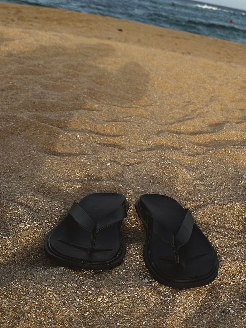 ASCLO Classic Leather Flip Flops (2color)