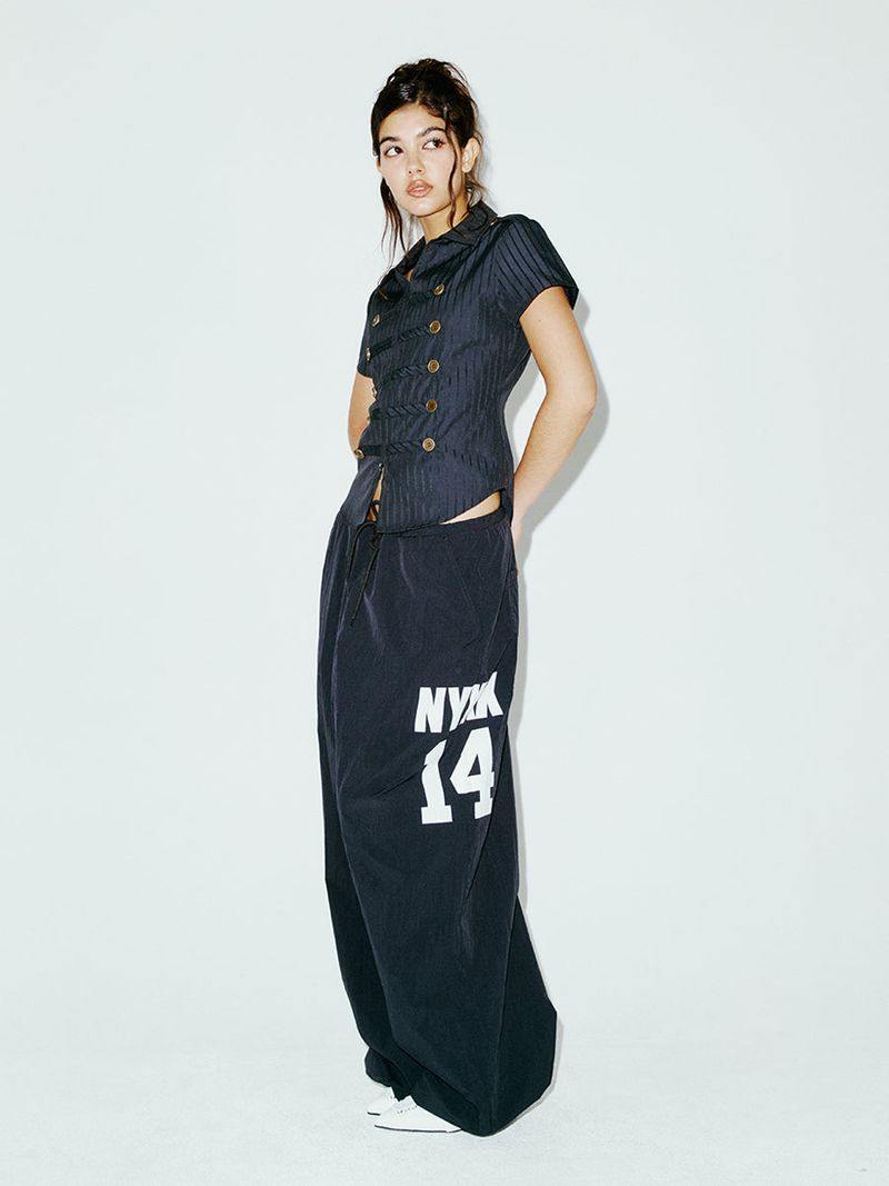 14 WIDE TRACK PANTS BLACK