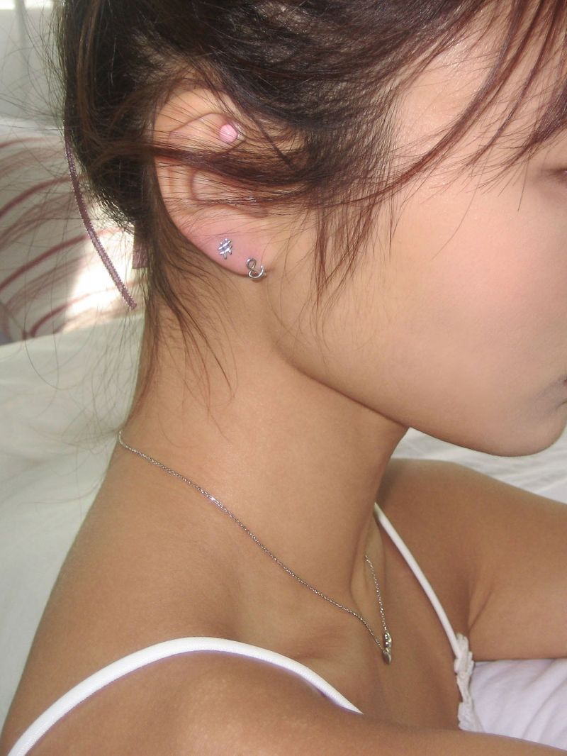 [Silver ver.] Emoji doodle piercing - & 8mm