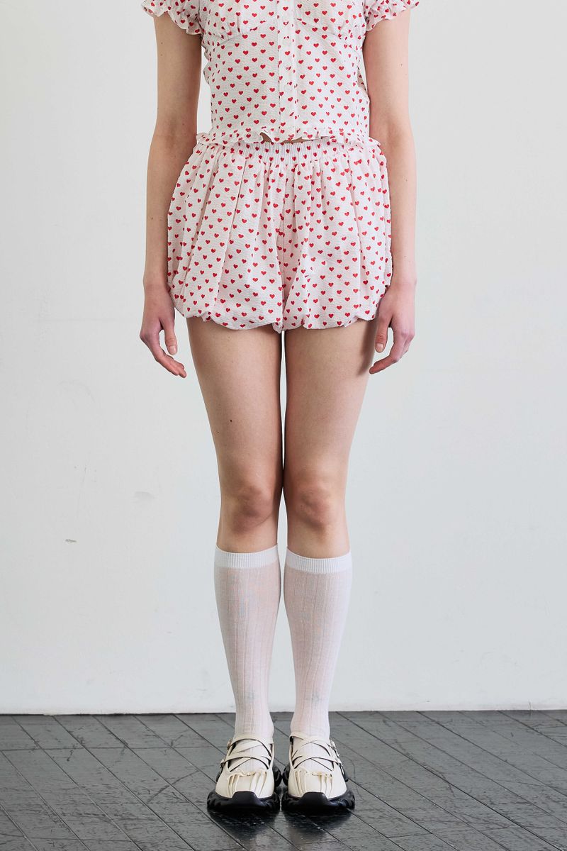 ARIKIM（アリキム）の「MINI HEART BALLOON SKIRT PANTS / WHITE（Skirts）」