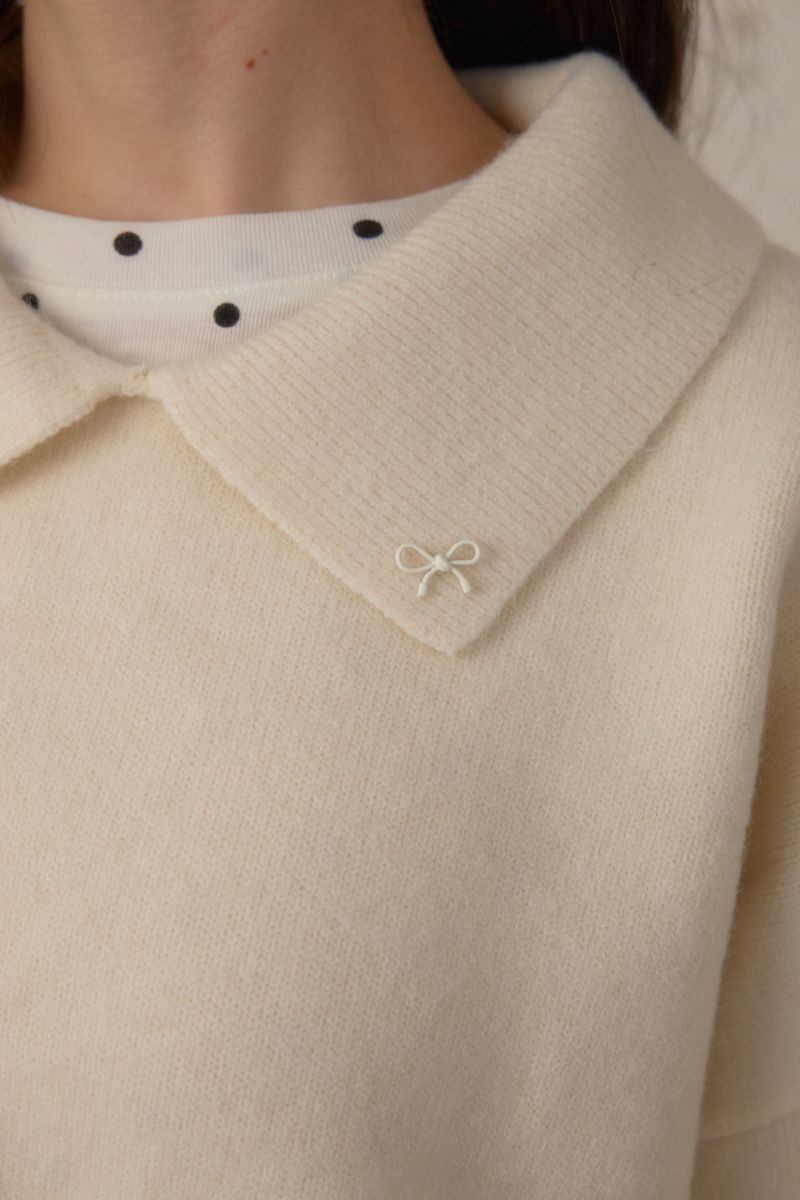 VANILLA STRING COLLAR KNIT