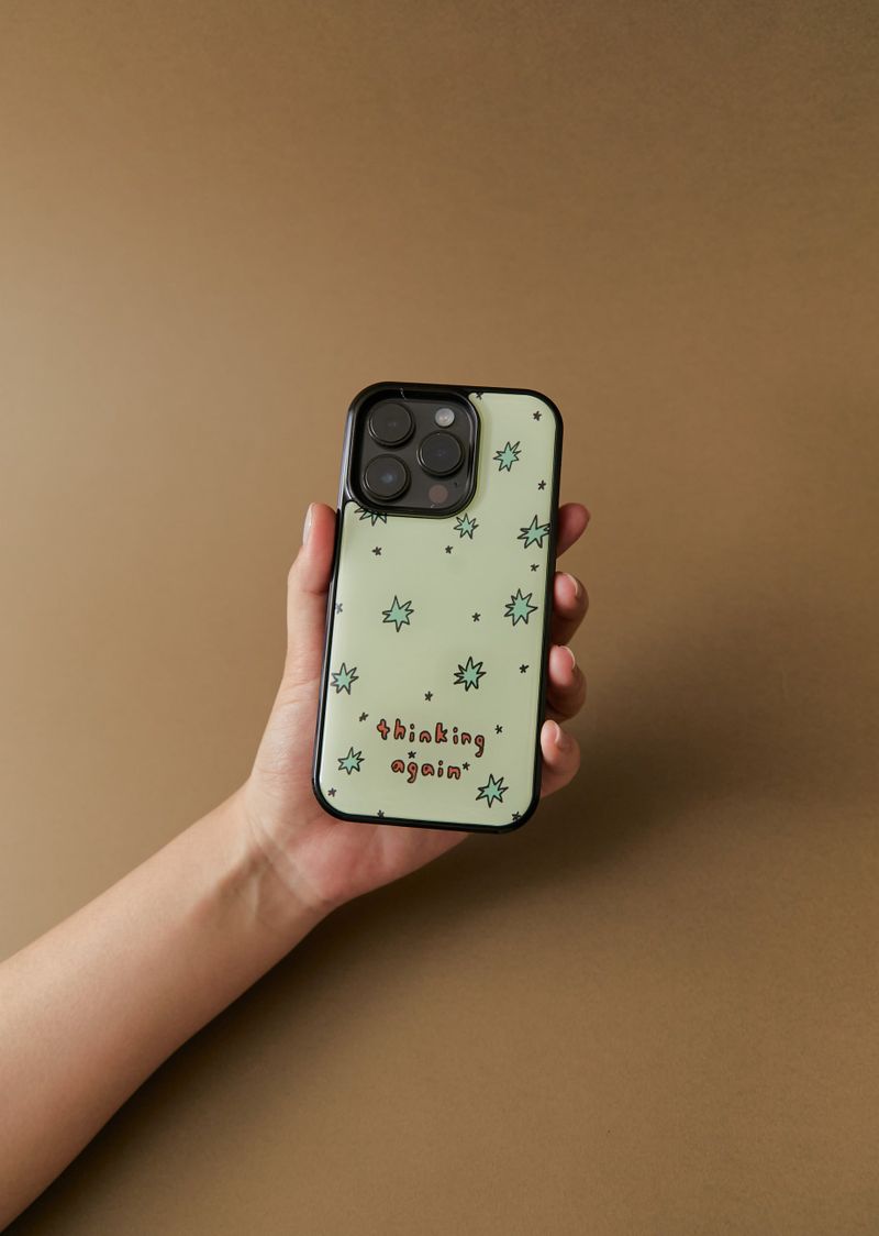 thinking again epoxy phone case