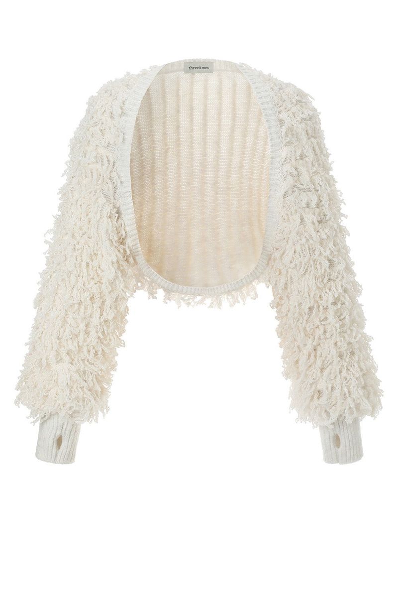 Shaggy fur bolero