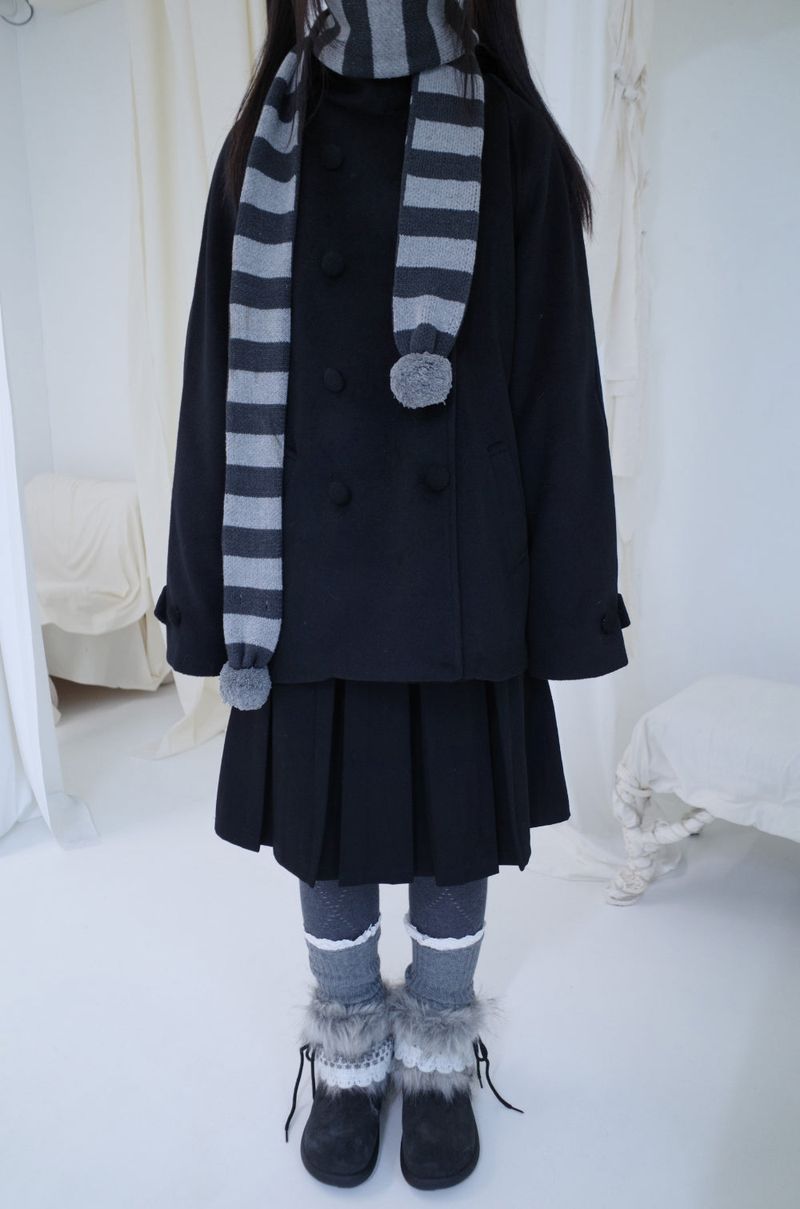 Bonju double half hood coat (2color)
