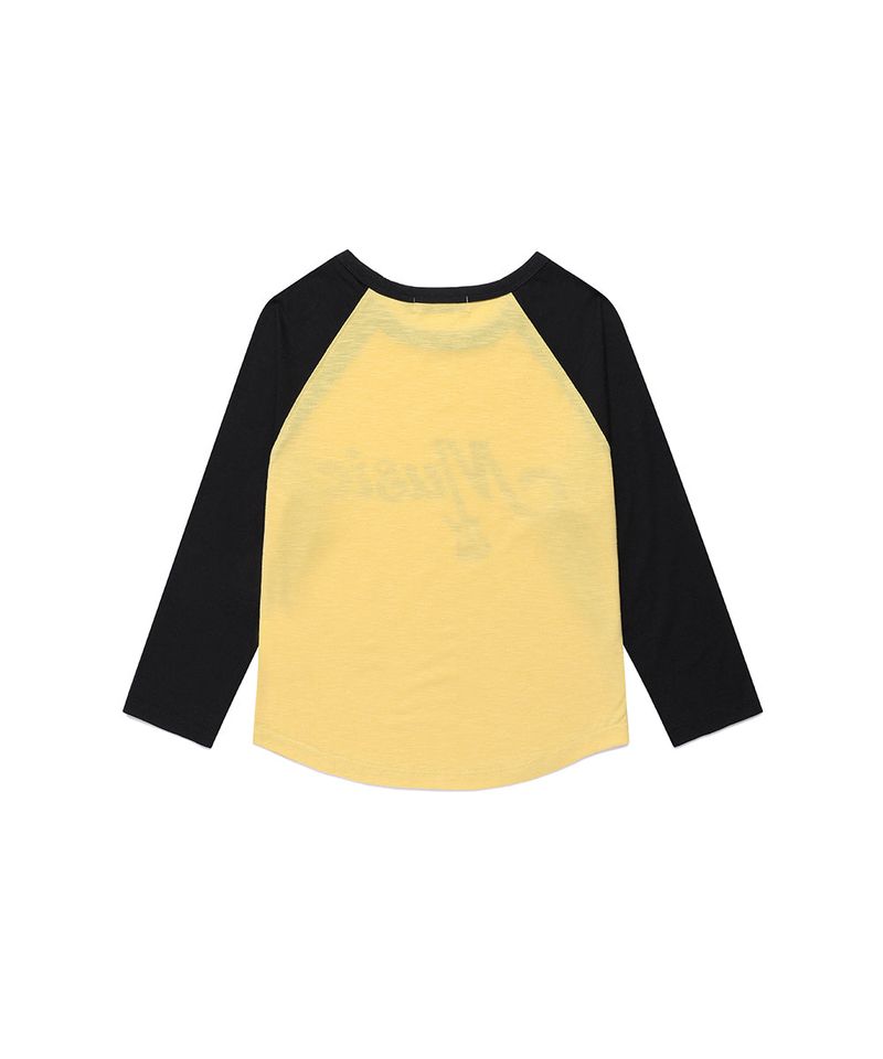 VINTAGE MUSIC RAGLAN TEE YELLOW(CV2GFFT551A)