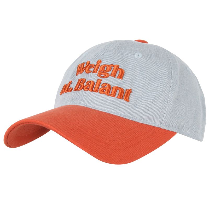 Denim Embroidery Ball Cap - Orange