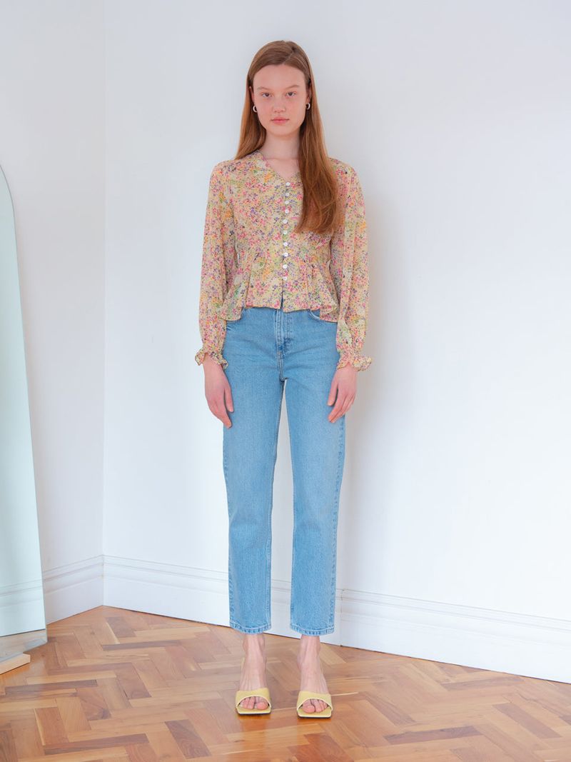 TUCK DETAIL BLOUSE_YELLOW