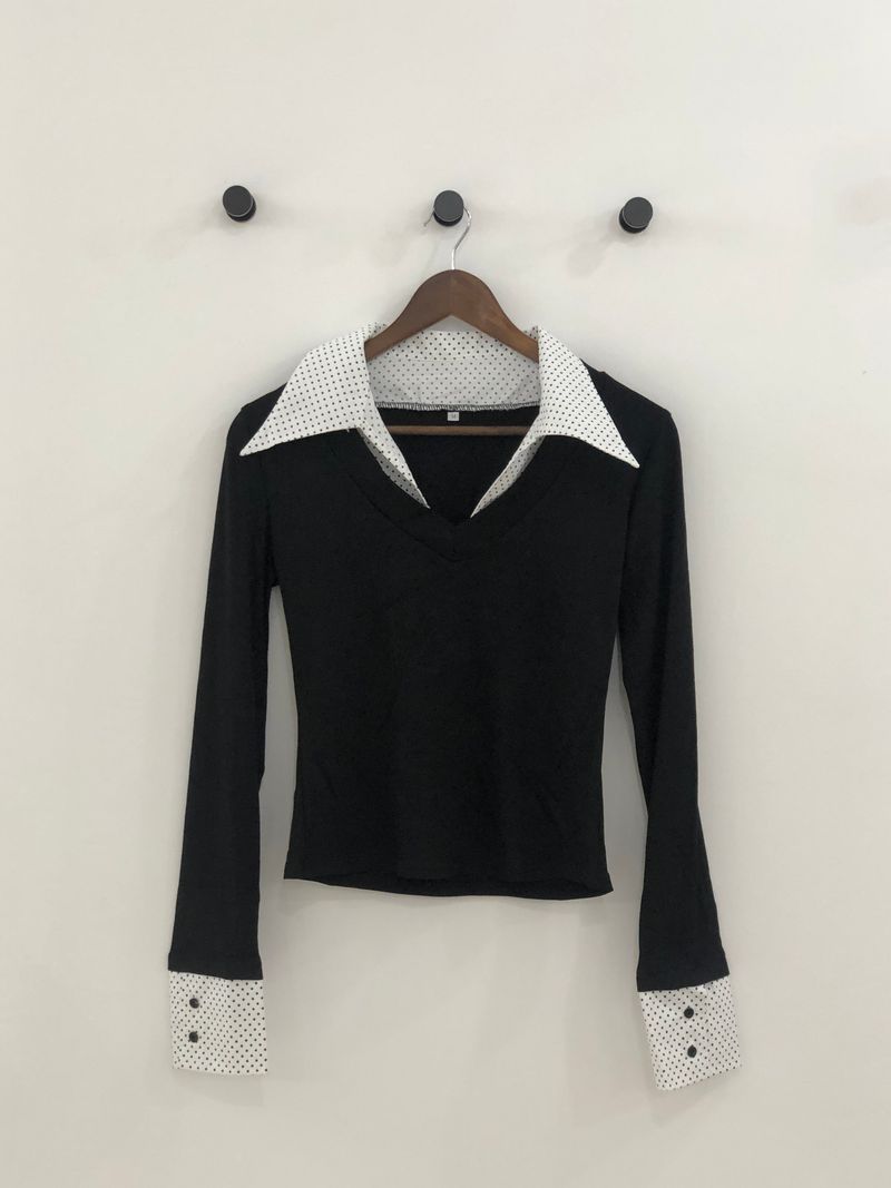 Black Dot Shirt Layered T-Shirt