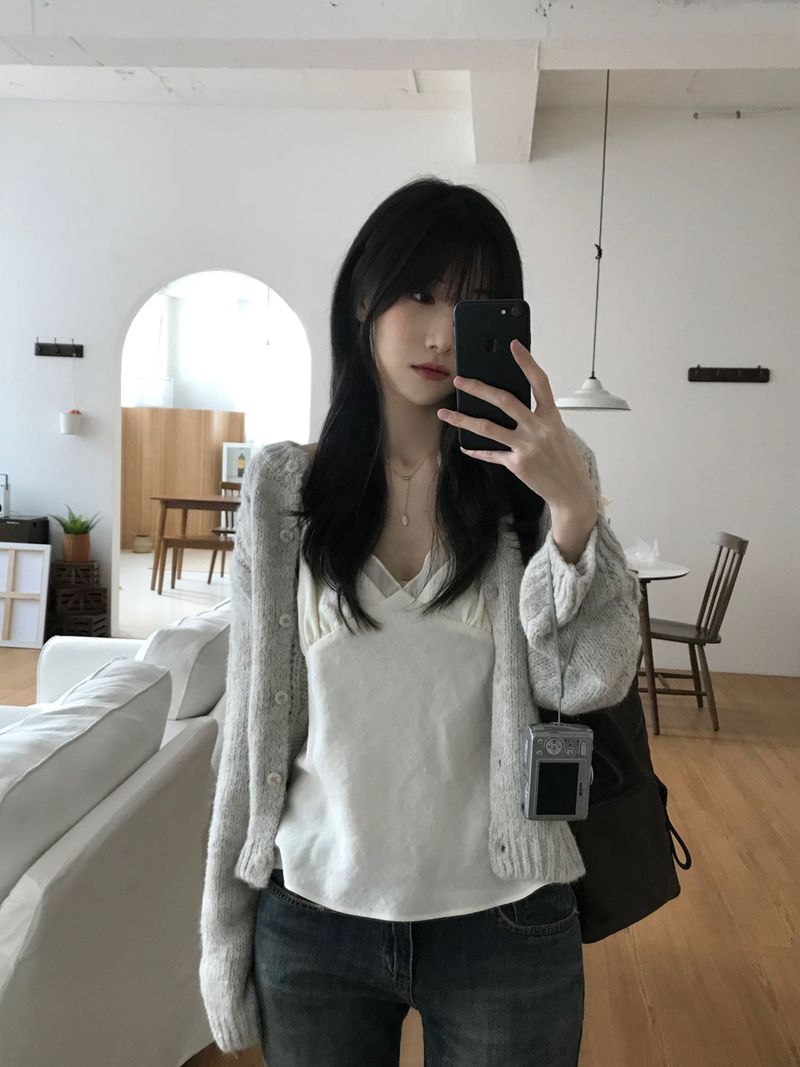 cable cardigan (2 colors)