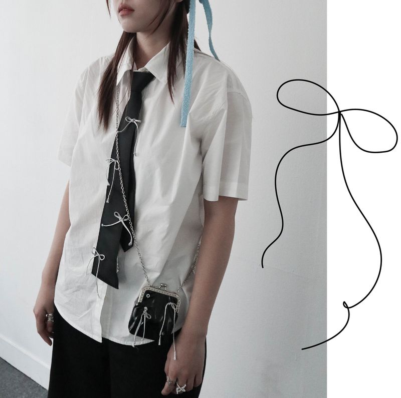 [MADE] Ribbon_black_mini chain bag~*