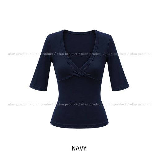 Nizi Rap V-neck Slim T-shirt