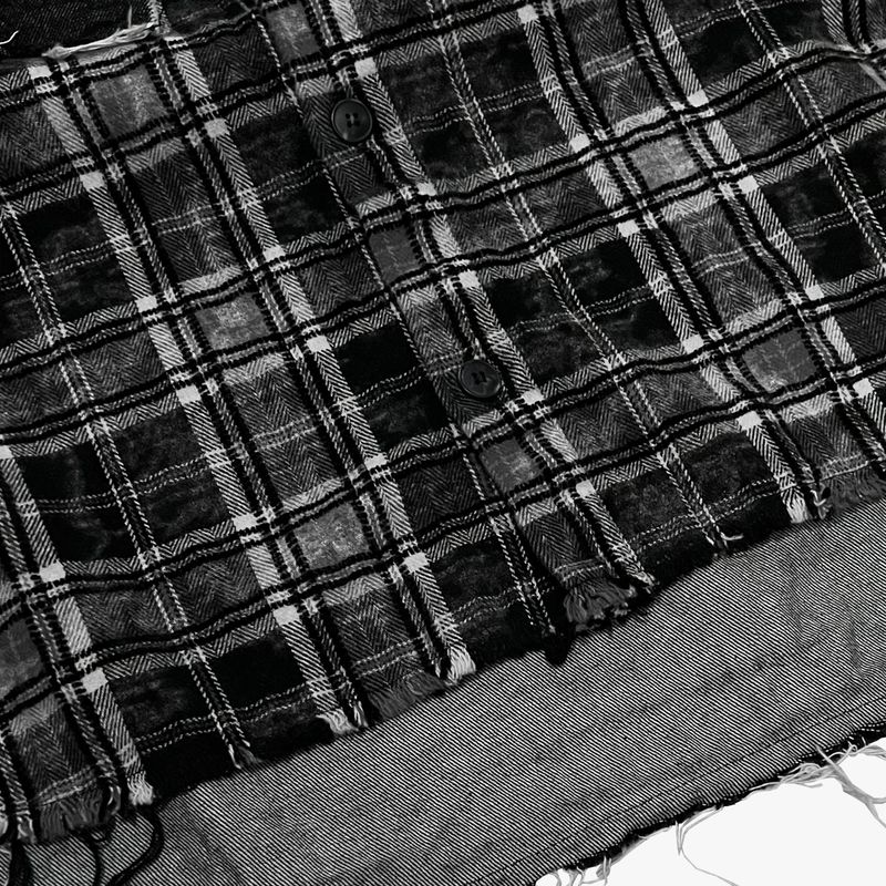 grunge burner check shirt_black