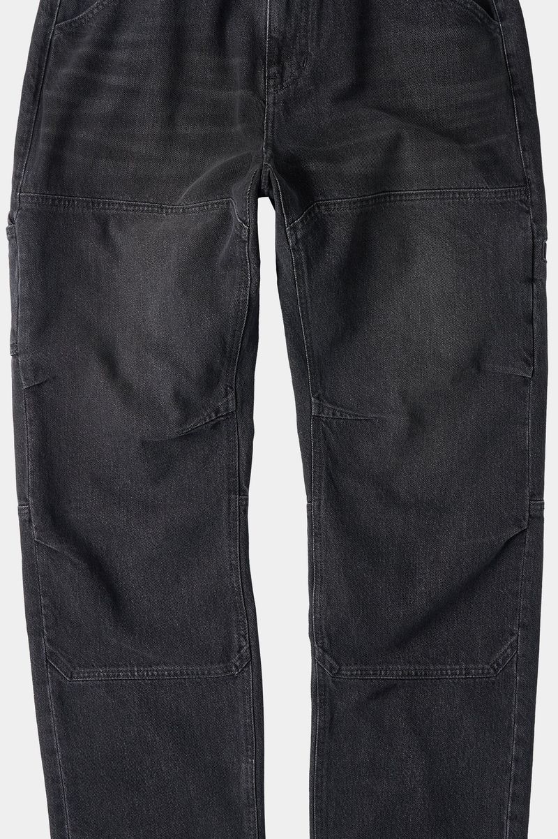 Incision Double Knee Carpenter Pants (Washed Black)
