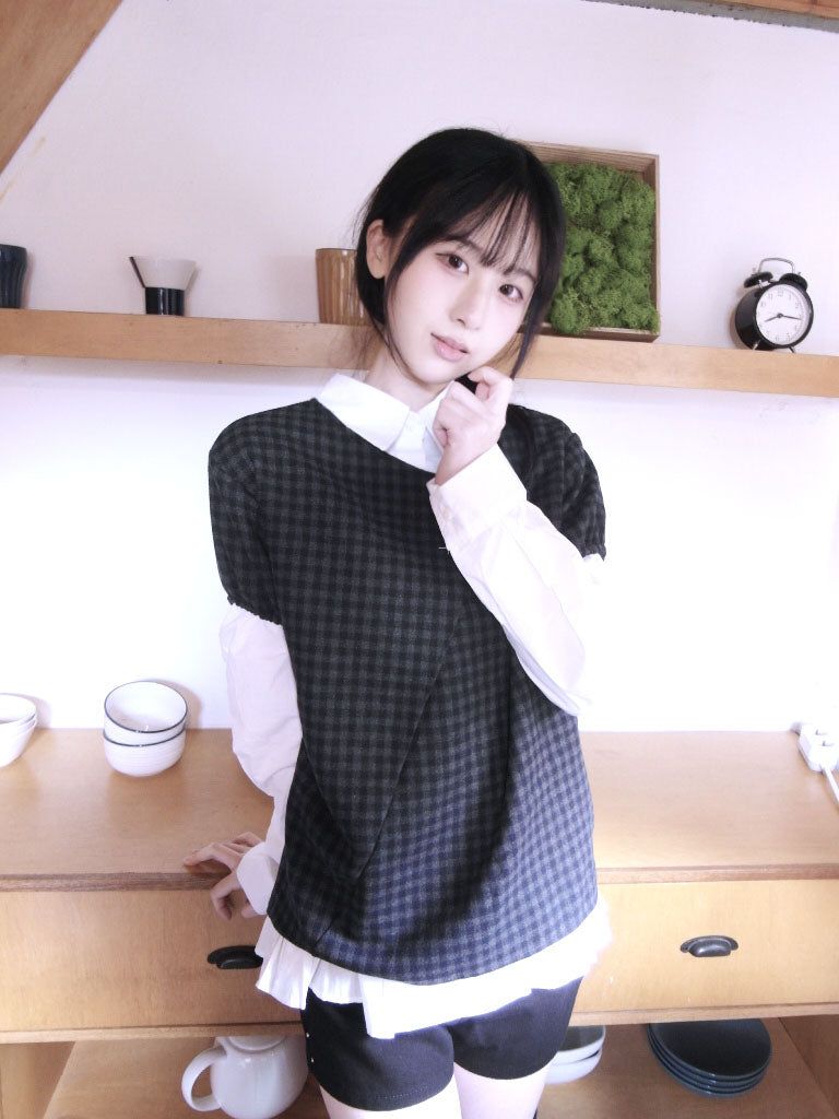 Check Layered Button Top (2colors)