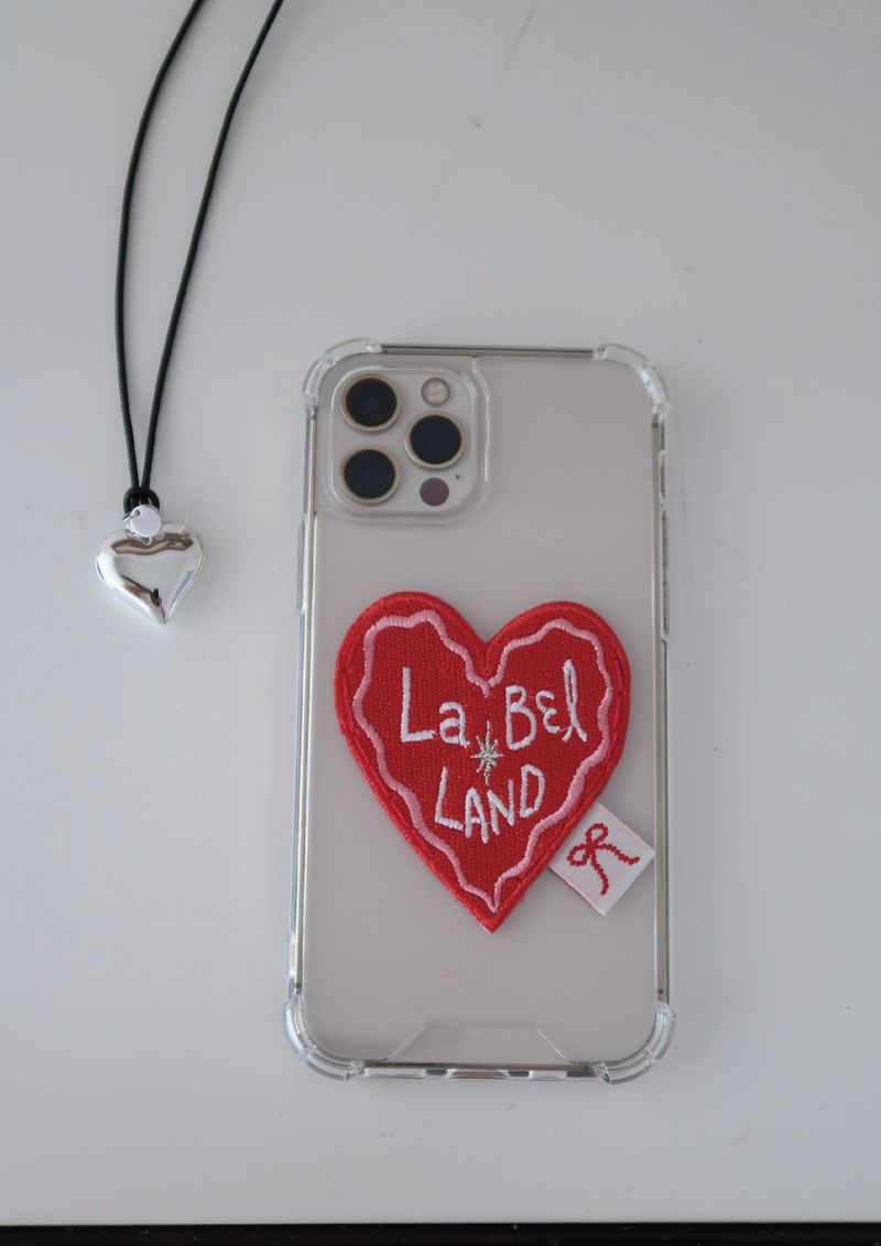 HEART LABEL PHONECASE (RED)