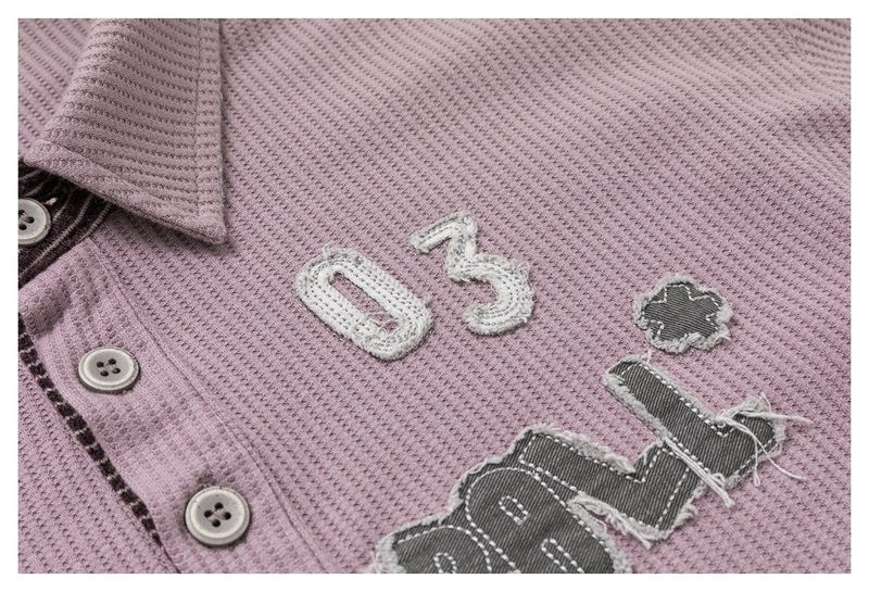 Preppy Layered Stripe Polo Sweatshirt