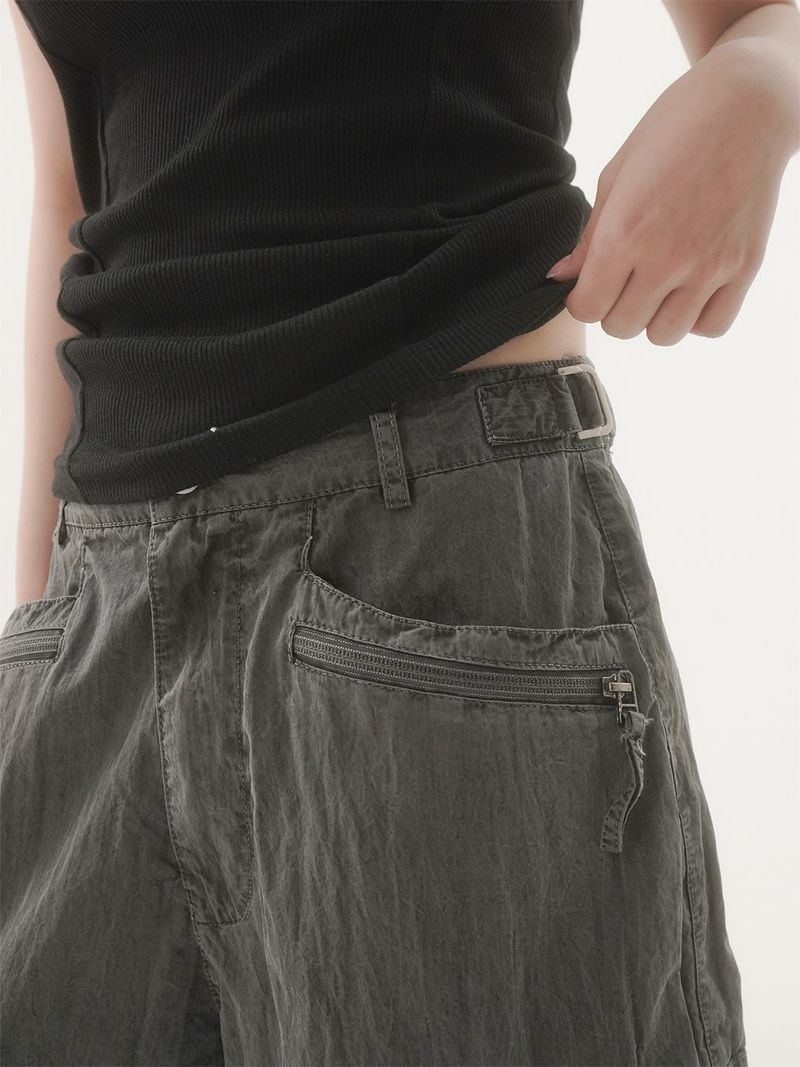 Piker snap cargo bermuda pants -3C